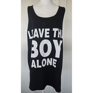 BOY London "Leave The Boy Alone" Tank in Black/White One Size Y2K Oversize